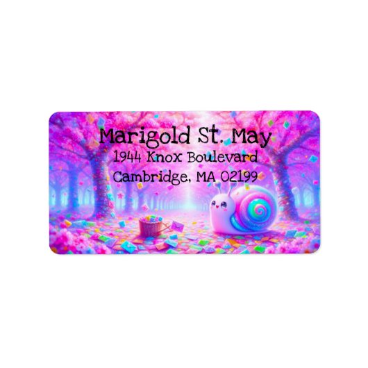 Snail Mail Colorful Address Labels ラベル (正面)