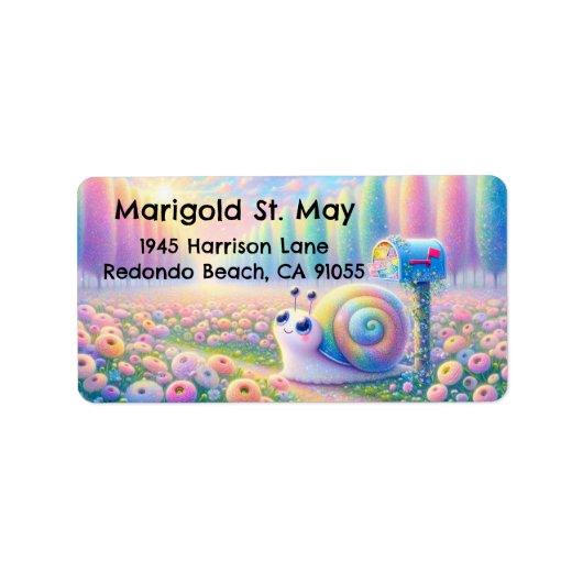 Snail Mail Colorful Address Labels ラベル (正面)