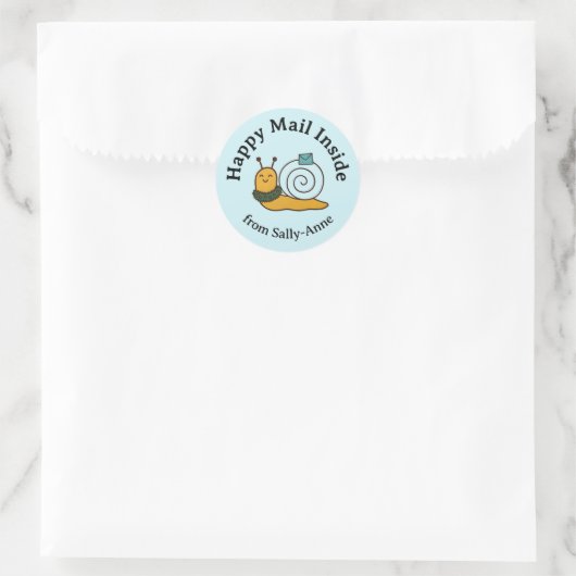 Snail Mail Envelope Sticker Set ラウンドシール (バッグ)
