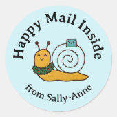 Snail Mail Envelope Sticker Set ラウンドシール (正面)