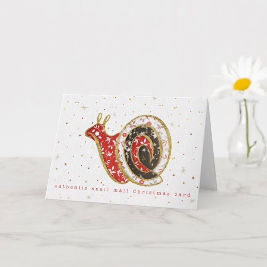 Snail Mail Fun Christmas Card カード (小さな植物)