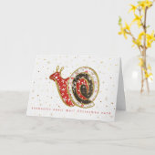 Snail Mail Fun Christmas Card カード (黄色い花)