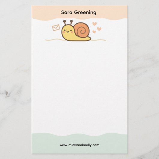 Snail Mail Social Club Cute Name Stationery 便箋 (正面)
