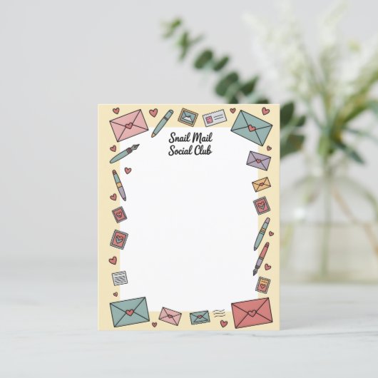 Snail Mail Social Pen Pal Letter Writing Paper (スタンド正面)