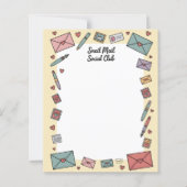 Snail Mail Social Pen Pal Letter Writing Paper (正面)