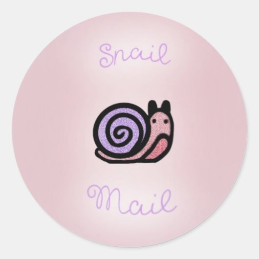 ‘snail mail’ sticker set ラウンドシール (正面)