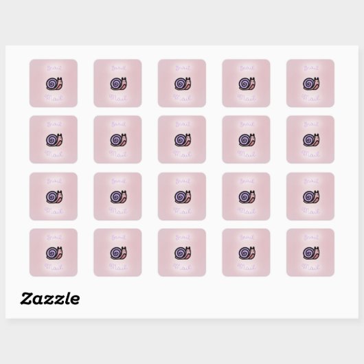 Snail mail stickers  スクエアシール (シート)