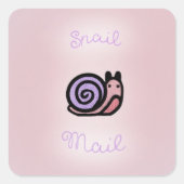 Snail mail stickers  スクエアシール (正面)