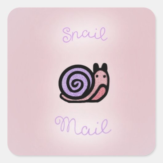 Snail mail stickers  スクエアシール (正面)