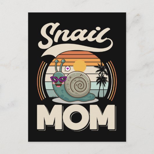 Snail Mom Gardening Snail Lover ポストカード (正面)