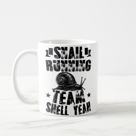 Snail Running Team Funny Sarcastic Snail Running T コーヒーマグカップ (左)
