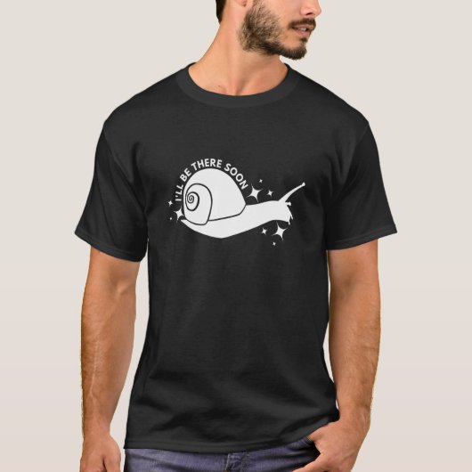 snail saying jogging running delay delay tシャツ (正面)
