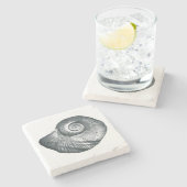 Snail Shell ストーンコースター (横)