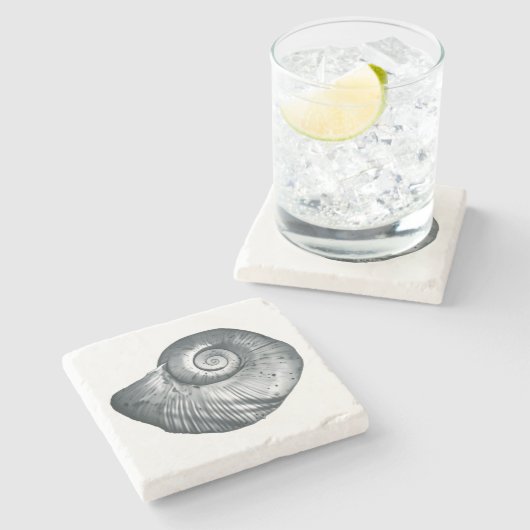 Snail Shell ストーンコースター (横)