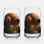 Snail shell ferry house enchanted Forest art King  ガラス缶 (裏面)