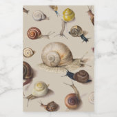 Snail Slug Garden Pet Gastropod Botanical Snails フードラベル (シングルラベル)