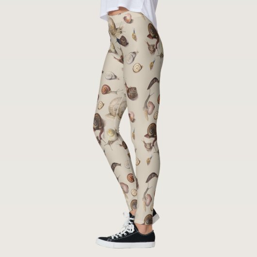 Snail Slug Garden Pet Gastropod Botanical Snails レギンス (左)