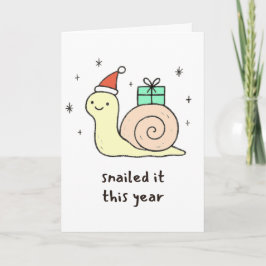 Snailed it this year! Funny Christmas Card シーズンカード