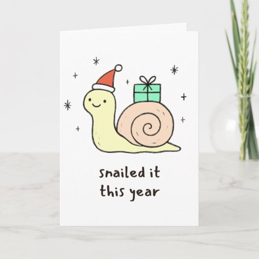 Snailed it this year! Funny Christmas Card シーズンカード (正面)