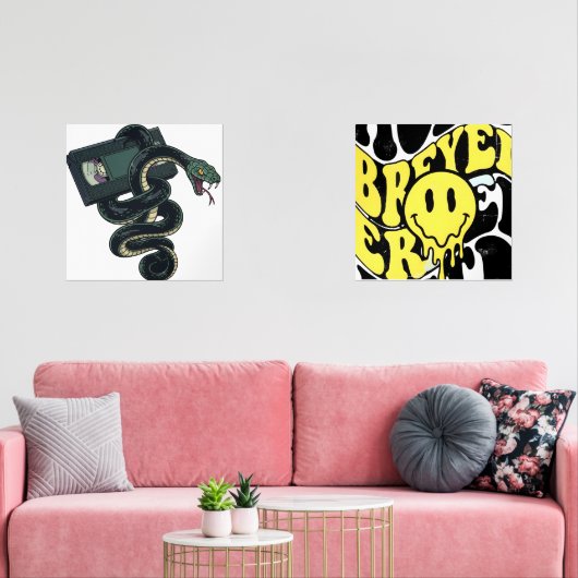 snake and emojis  (リビング)