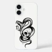 Snake and Skull Gothic iPhone Case – Dark Tattoo S Case-Mate iPhoneケース (裏面)
