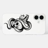 Snake and Skull Gothic iPhone Case – Dark Tattoo S Case-Mate iPhoneケース (裏面 (横))