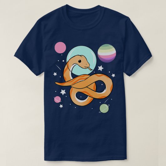 Snake Astronaut Genderfae Pride Tシャツ (デザイン正面)