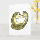 Snake at Music with Triangle.PNG カード (黄色い花)
