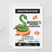 Snake Birthday Party Invitation 招待状 (正面)