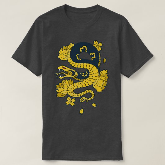 Snake Cobra Japanese Art Samurai Art (2) Tシャツ (デザイン正面)