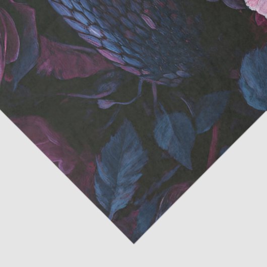 Snake Coiled Among Purple Roses 薄葉紙 (詳細)