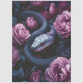 Snake Coiled Among Purple Roses 薄葉紙 (正面)