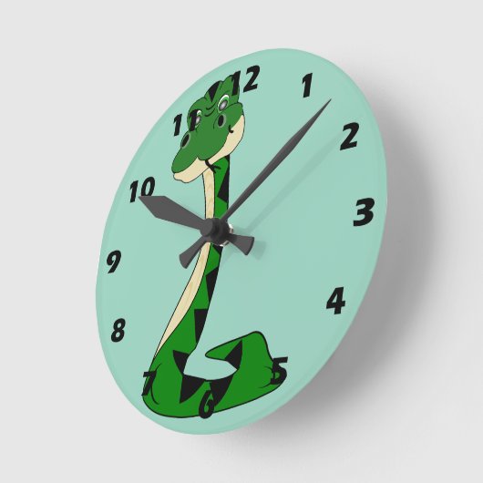 Snake Design ラウンド壁時計 (傾斜)