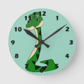 Snake Design ラウンド壁時計 (正面)