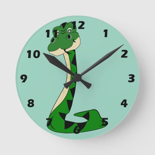 Snake Design ラウンド壁時計 (正面)