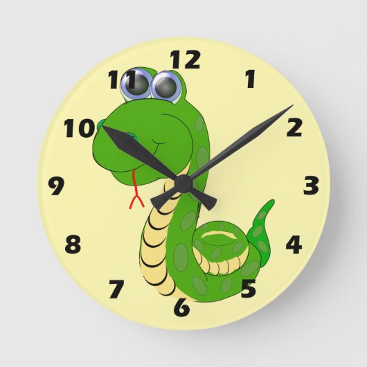 Snake Design ラウンド壁時計 (正面)