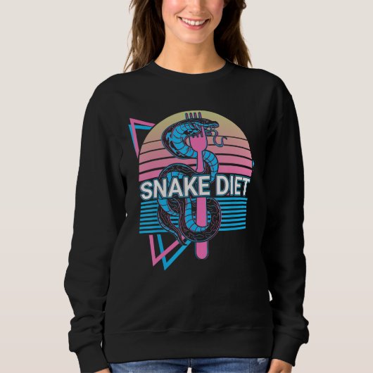 Snake Diet Snake Lover Retro スウェットシャツ (正面)