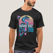 Snake Diet Snake Lover Retro Tシャツ (正面)