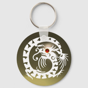 SNAKE DRAGON,白,赤,ルビー,灰色 キーホルダー