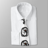 SNAKE DRAGON RUBY, black and white red ネクタイ (タイ)