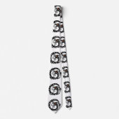 SNAKE DRAGON RUBY, black and white red ネクタイ (正面)