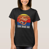Snake Father Daddy Herpetology Retro Corn Snake D Tシャツ (正面)