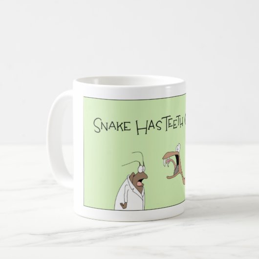 Snake Gets Teeth Cleaned コーヒーマグカップ (正面左)