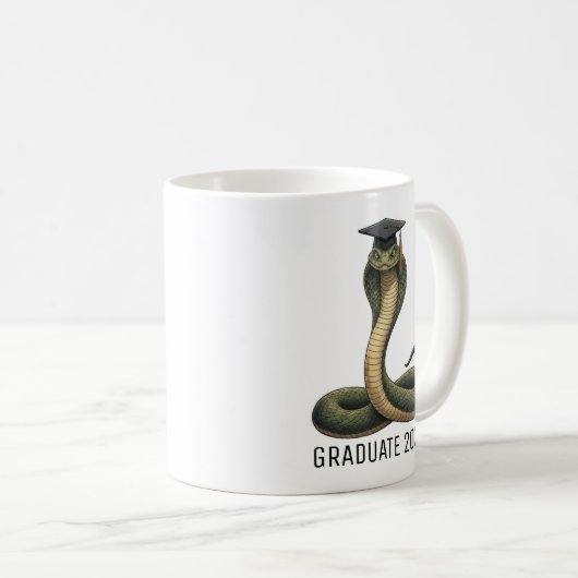 Snake Graduation Personalized コーヒーマグカップ (正面右)