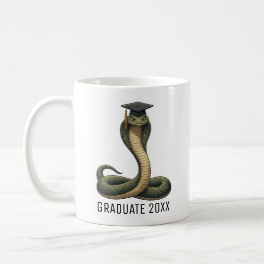 Snake Graduation Personalized コーヒーマグカップ (左)