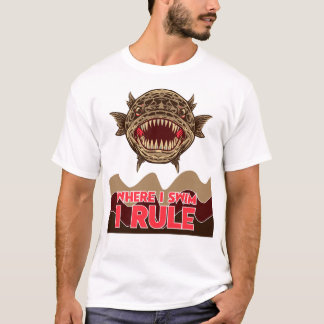 Snake Head Fish Where I Swim I Rule Tシャツ