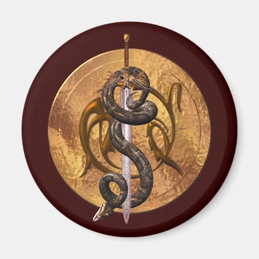 Snake on a Sword マグネット (正面)