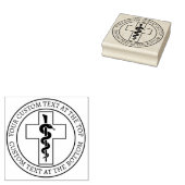 Snake on Cross ラバースタンプ (押印)