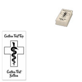 Snake on Cross ラバースタンプ (押印)