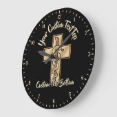 Snake on Cross ラージ壁時計 (傾斜)